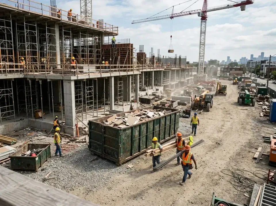 commercial-construction-site-w-002 — frequently asked questions, Low Cost Construction Dumpster Rental in Faribault, MN